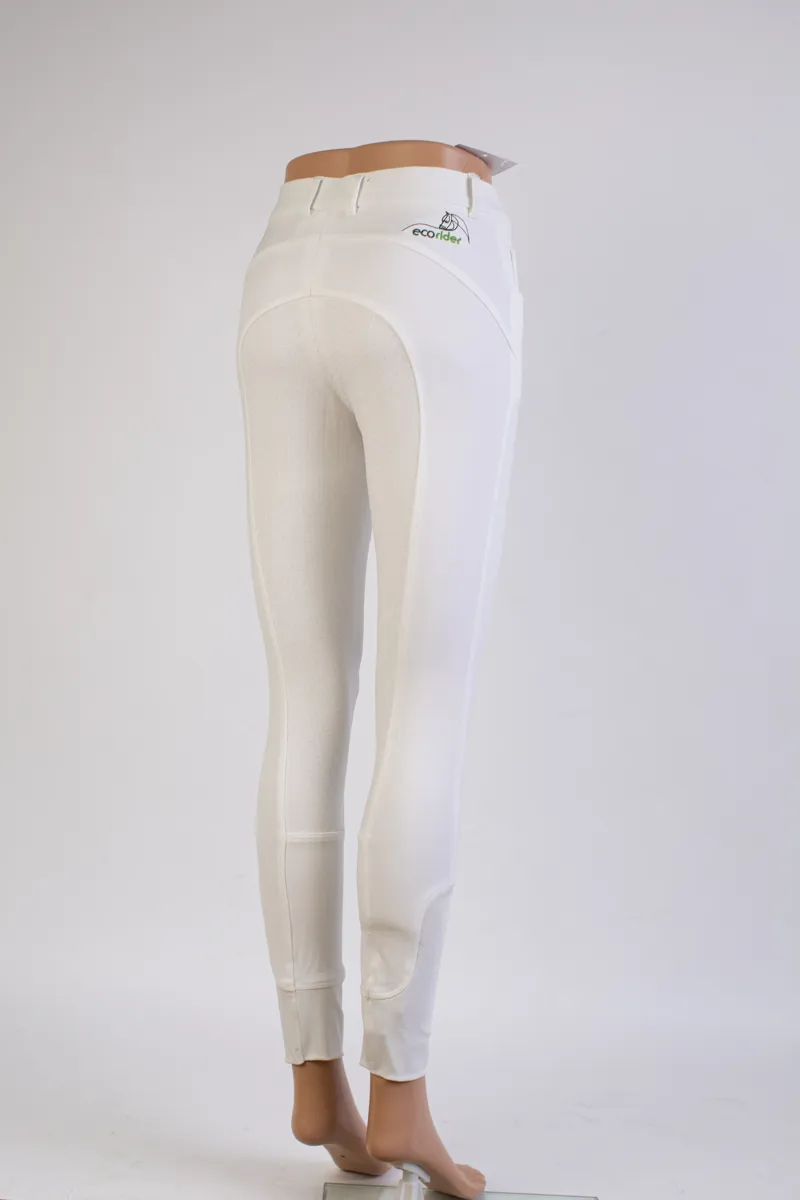 EcoRider Bamboo  Ladies Breeches White-1